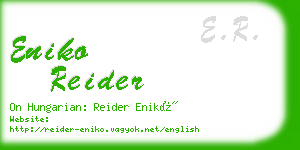 eniko reider business card